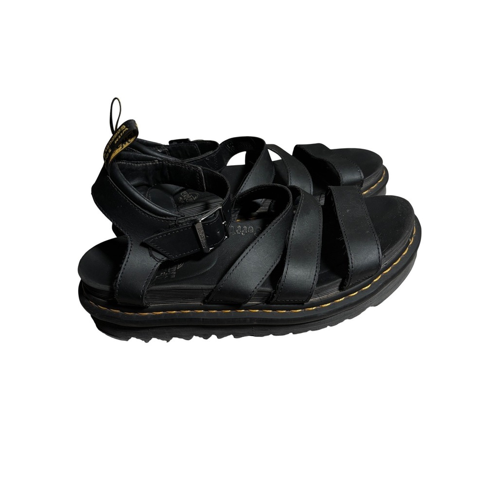 Dr. Martens Blaire Womens 10L Hydro Leather Strappy Platform Sandals Casual Walk